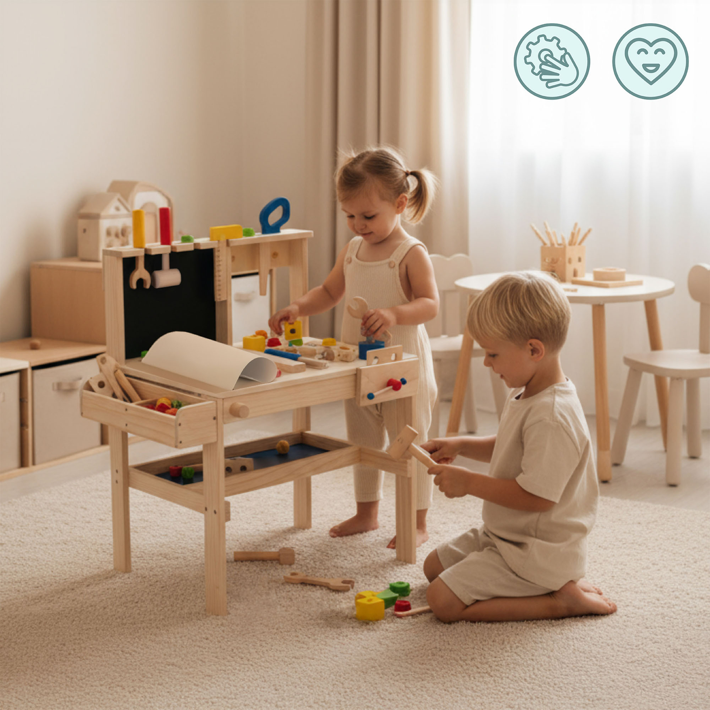 DIY-set i trä XXL - 75 bitar