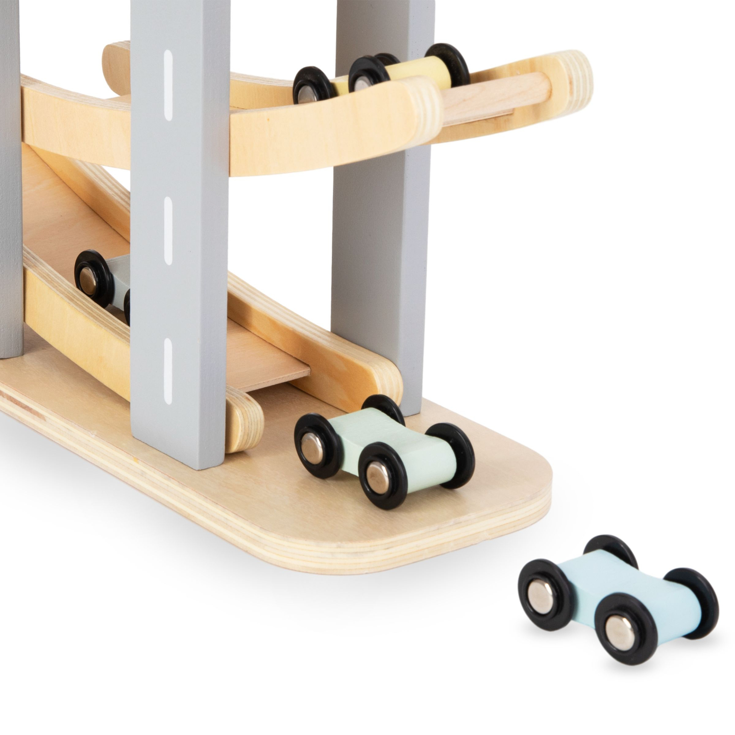 Träbana - rutschkana för bilar - 6 våningar