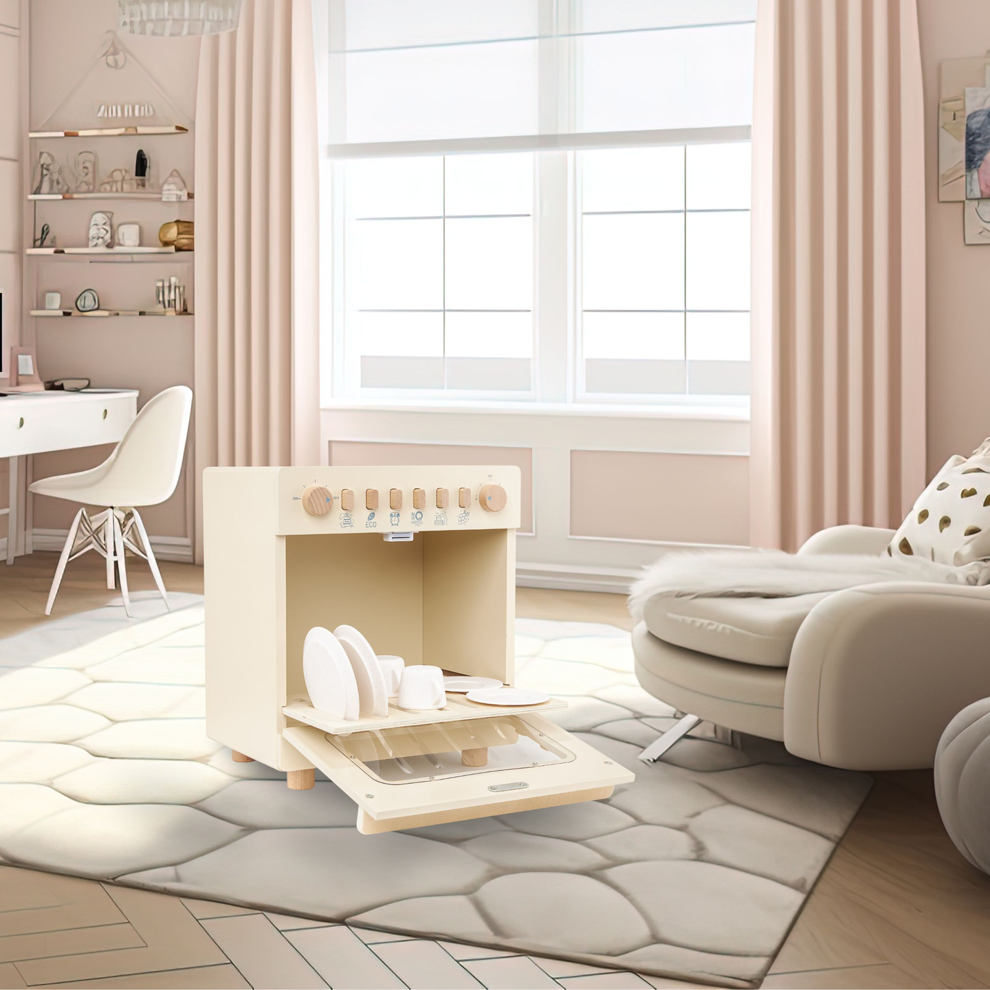 Trädiskmaskin med tillbehör