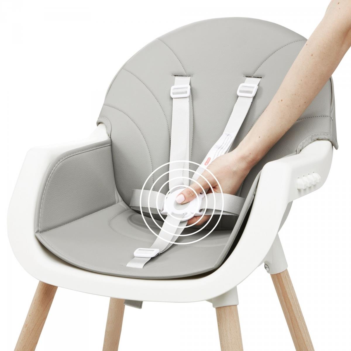 AMELIA matstol 3in1 Moby-System, grå