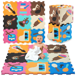 Pedagogisk pusselmatta i skum 90 x 90 x 1cm - EVA-skum - design: instrument