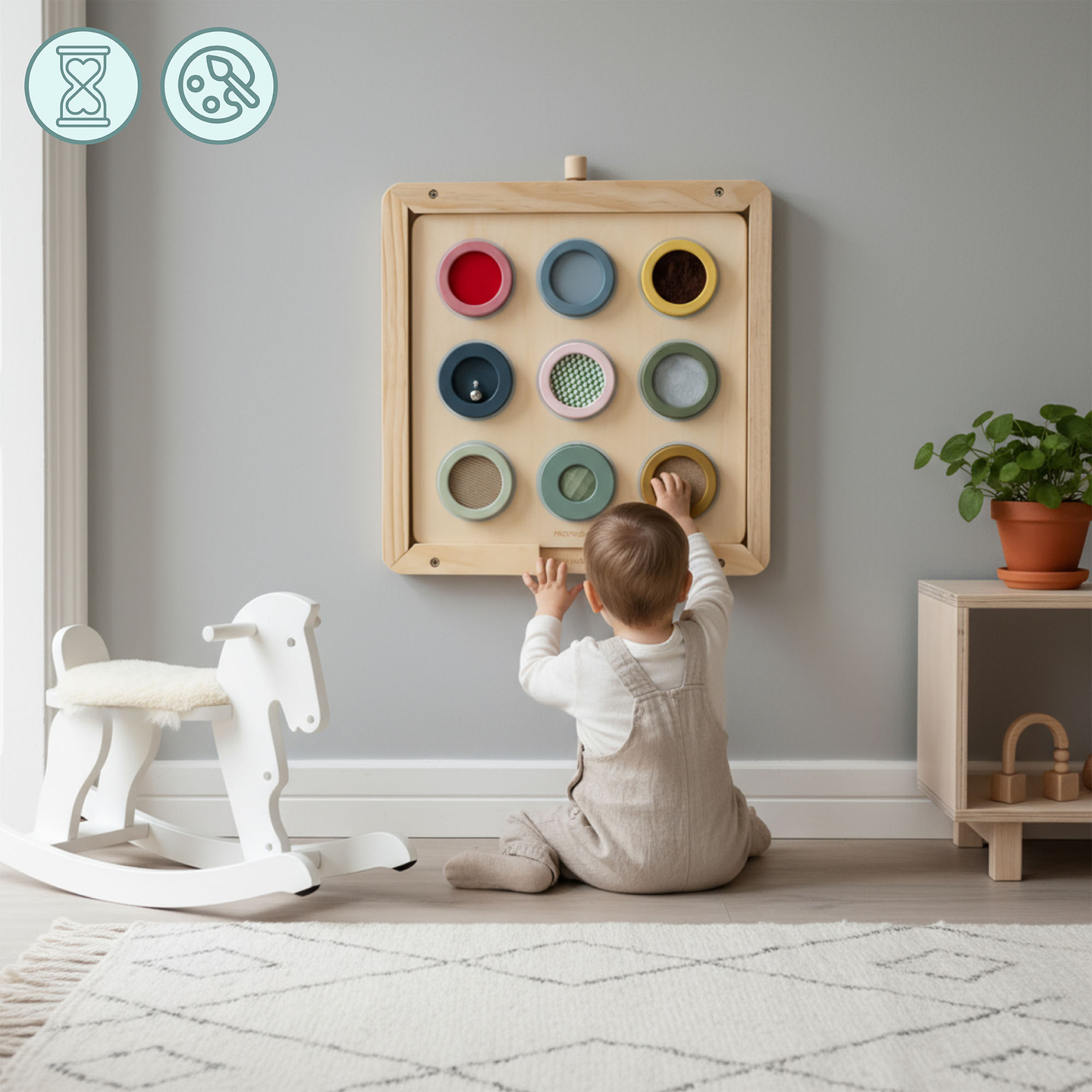 Träväggram - för montering av Mamabrum utbildningstavlor