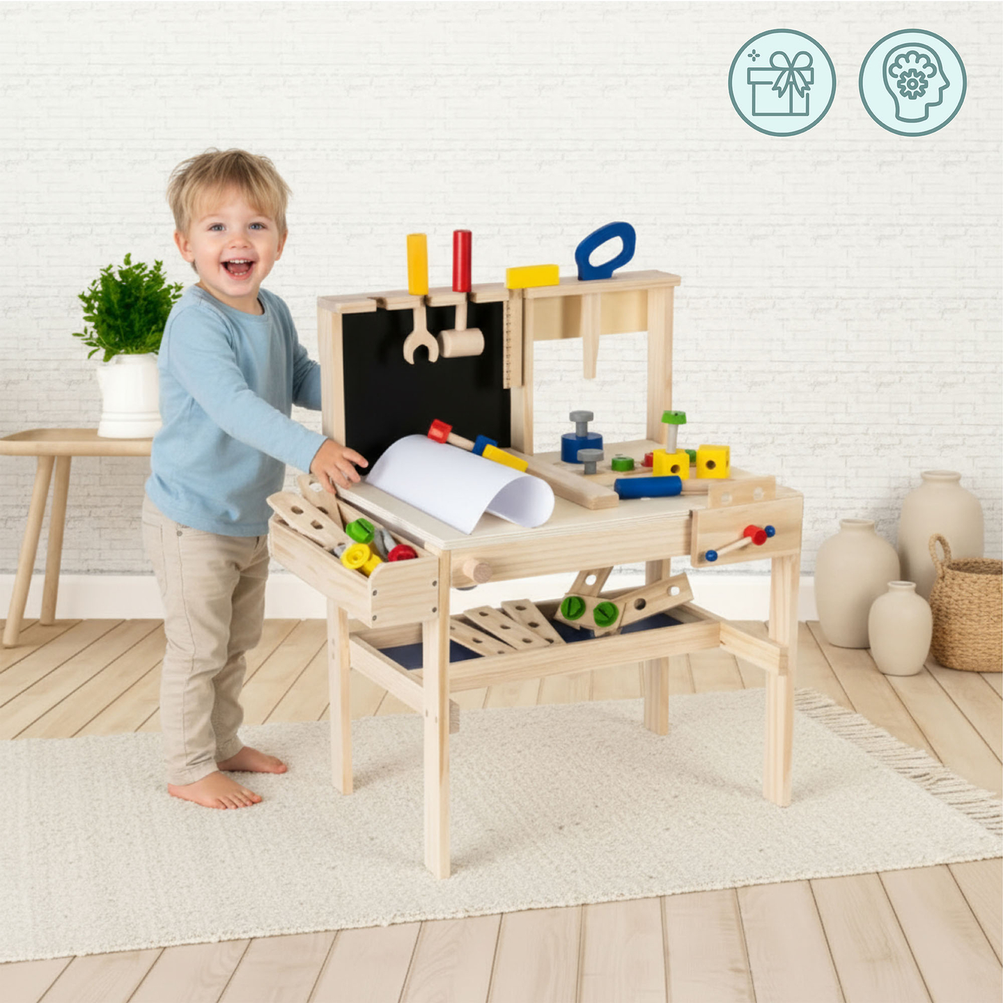 DIY-set i trä XXL - 75 bitar