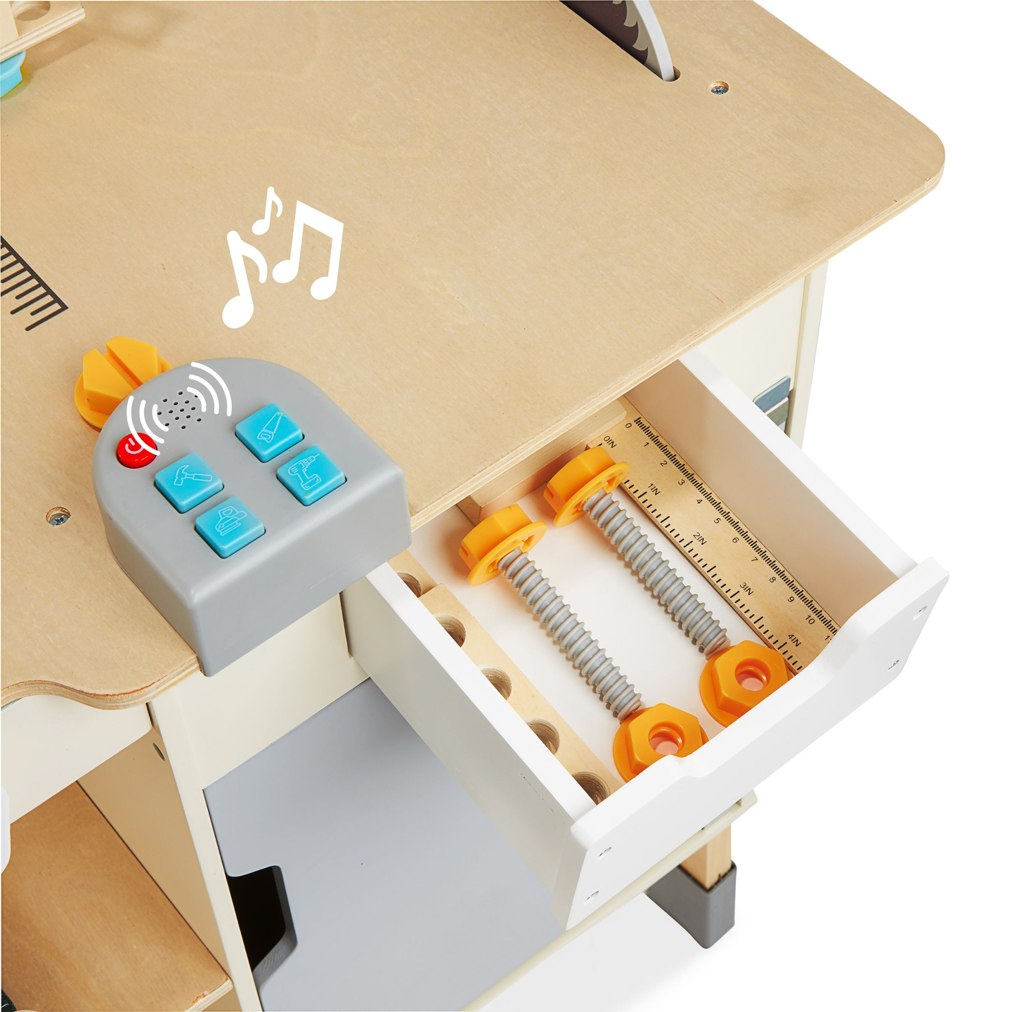 XXL Stor träverkstad med verktyg - gör-det-själv-set, 74 delar