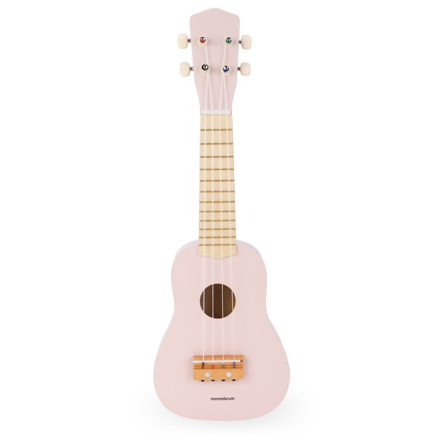 Trägitarr för barn - ukulele - rosa färg
