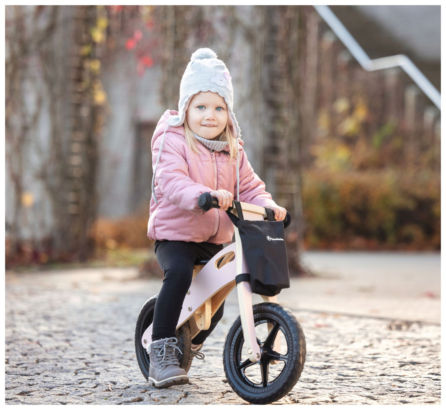 HyperMotion LEXI joggingcykel i trä - skumhjul, superlätt - rosa