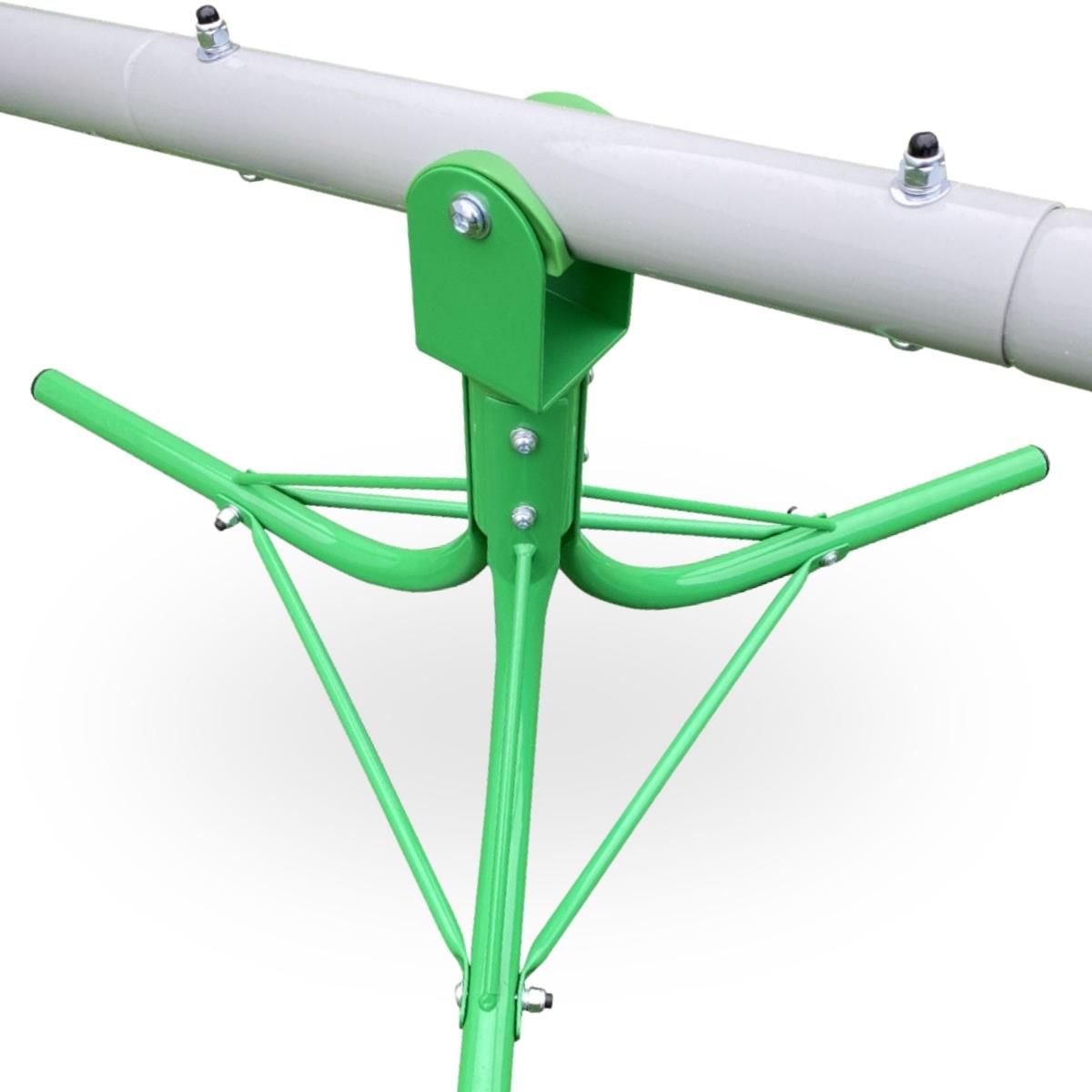 2-i-1 gunga trädgårdsgunga, balansbalk för 2 personer med 360-graders karusellfunktion