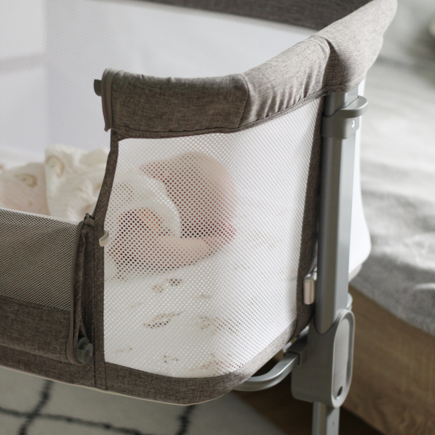 Förlängningsbarnsäng Moby-System LUNA 3in1 - grå