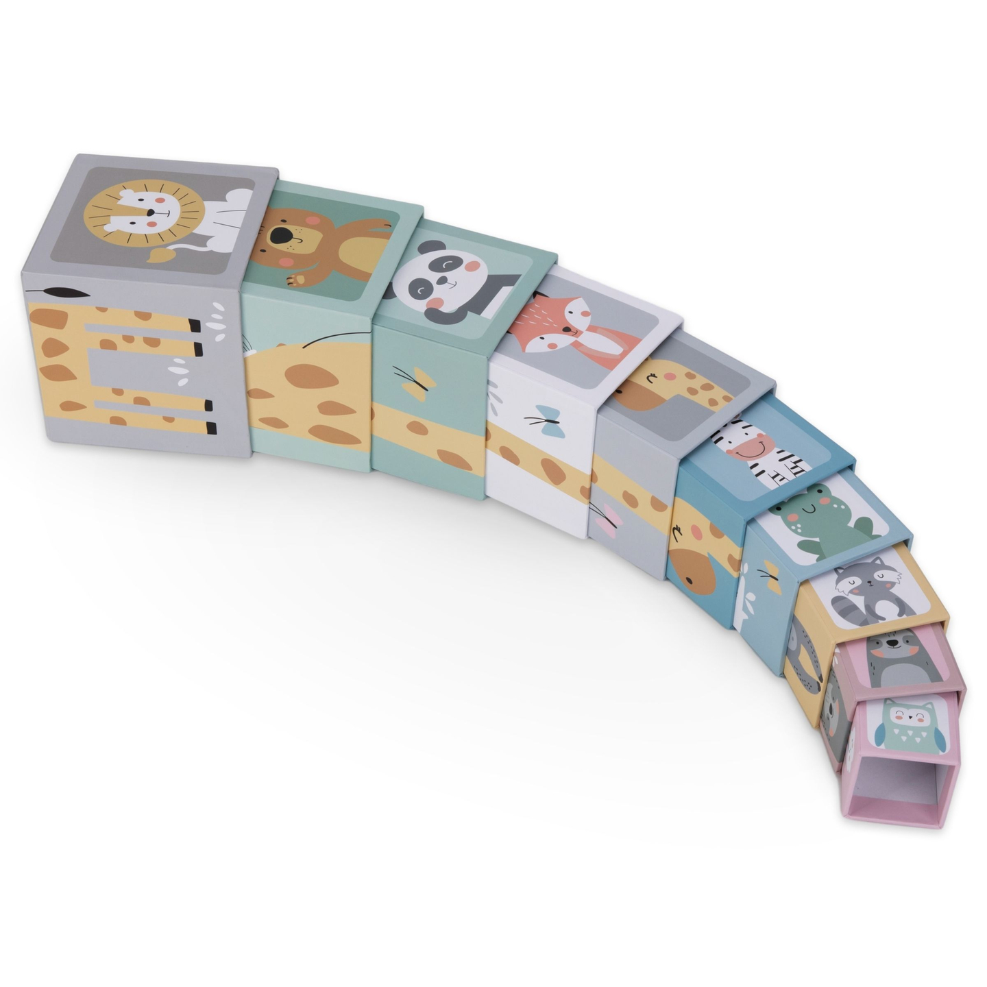 Pusseltorn för barn 10 bitar - siffror och djur