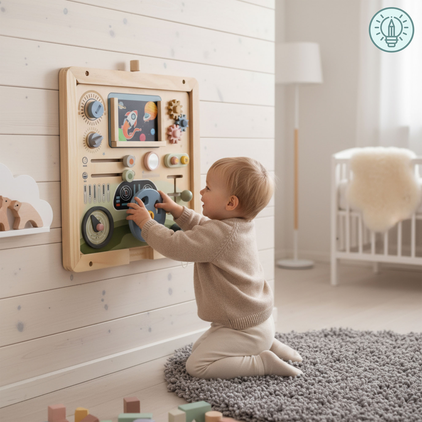 Träväggram - för montering av Mamabrum utbildningstavlor