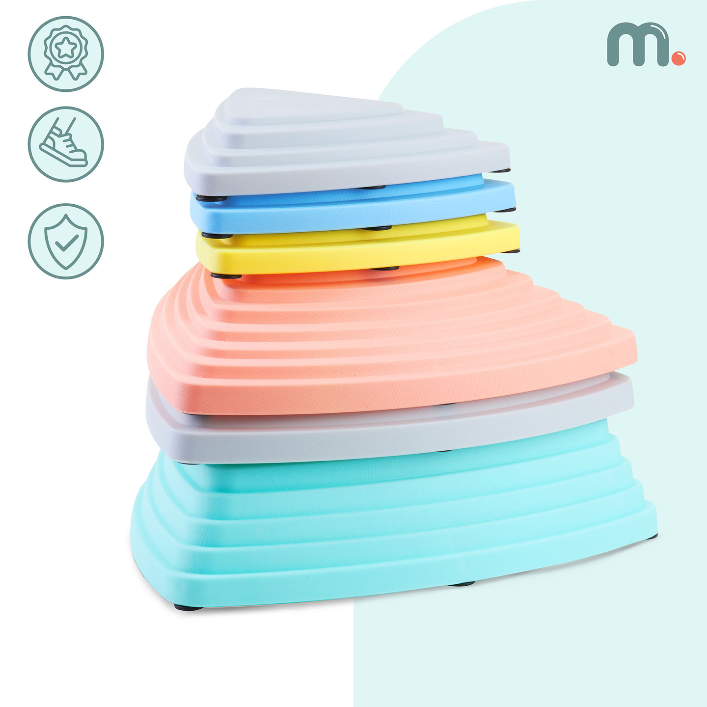 Färgglada balansstenar - 6 stycken