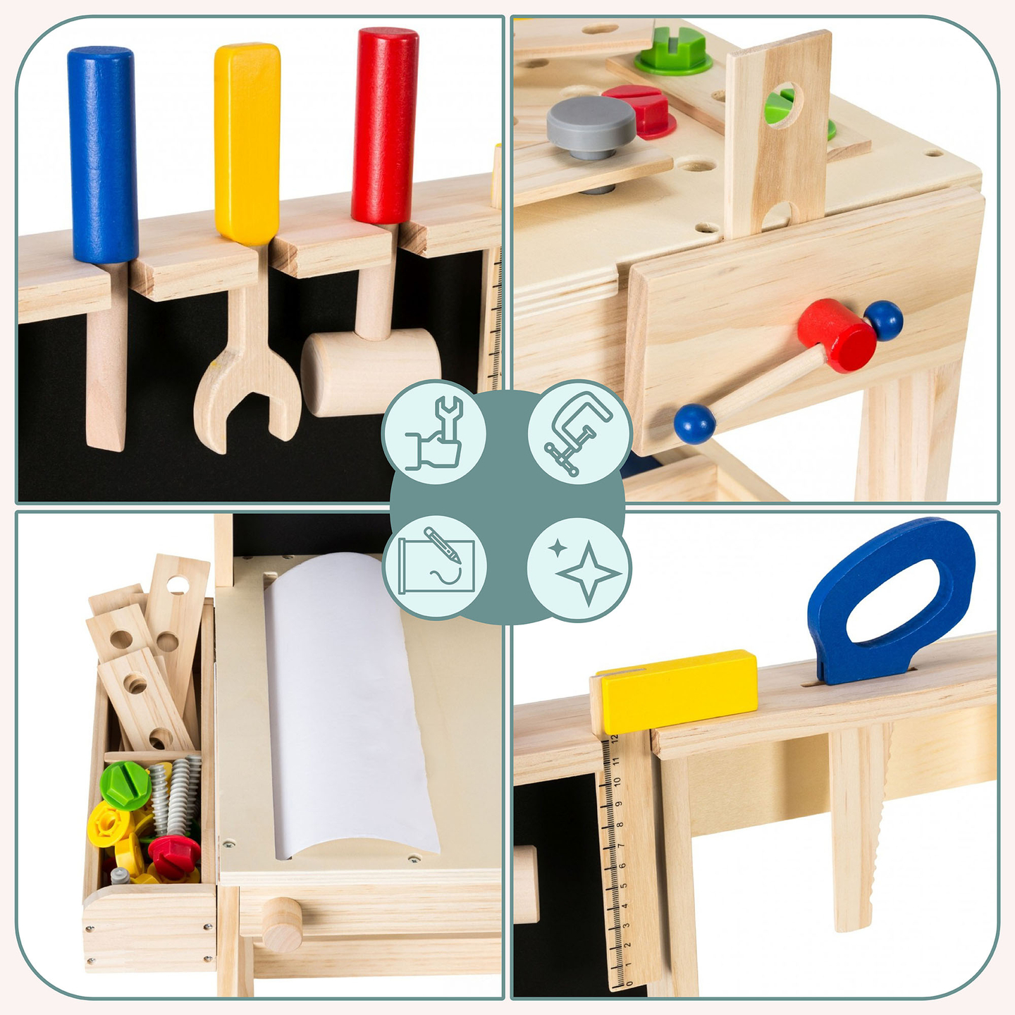 DIY-set i trä XXL - 75 bitar