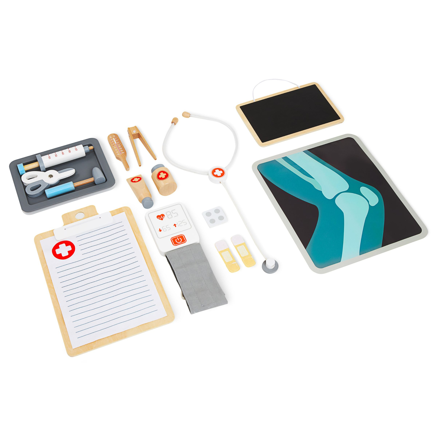 Läkarsjukhus i trä XXL - läkarset med tillbehör