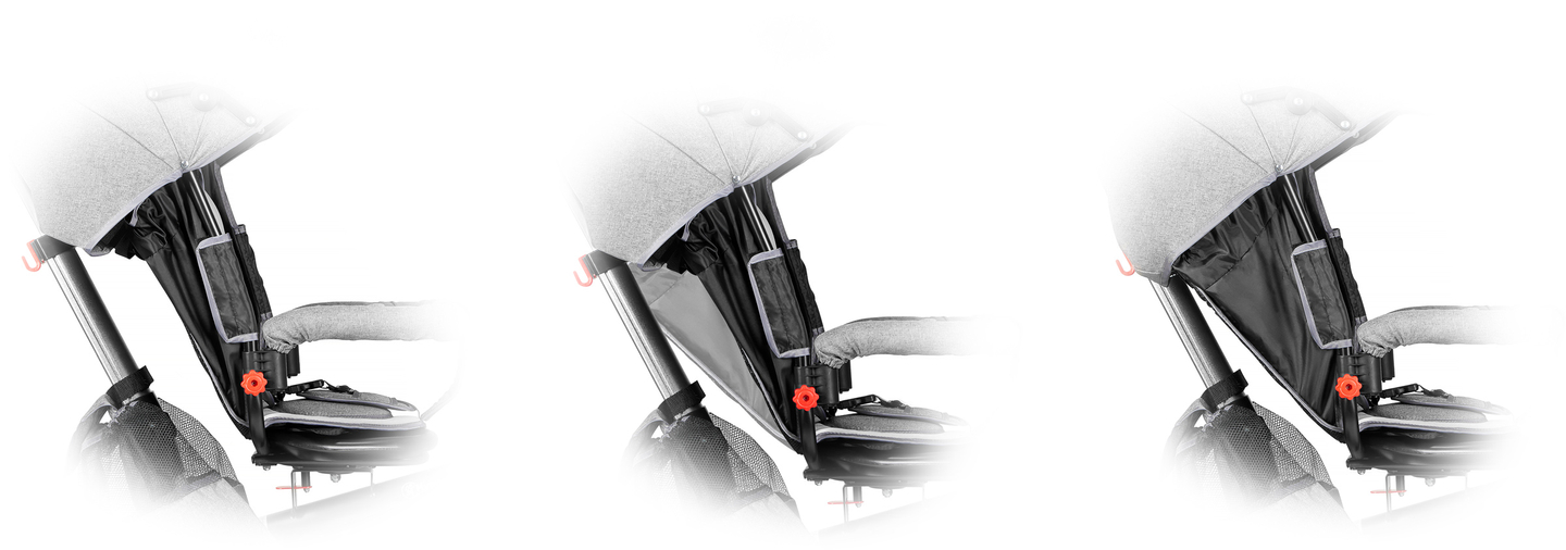 Tobi Velar trehjuling + regnfolie - grå