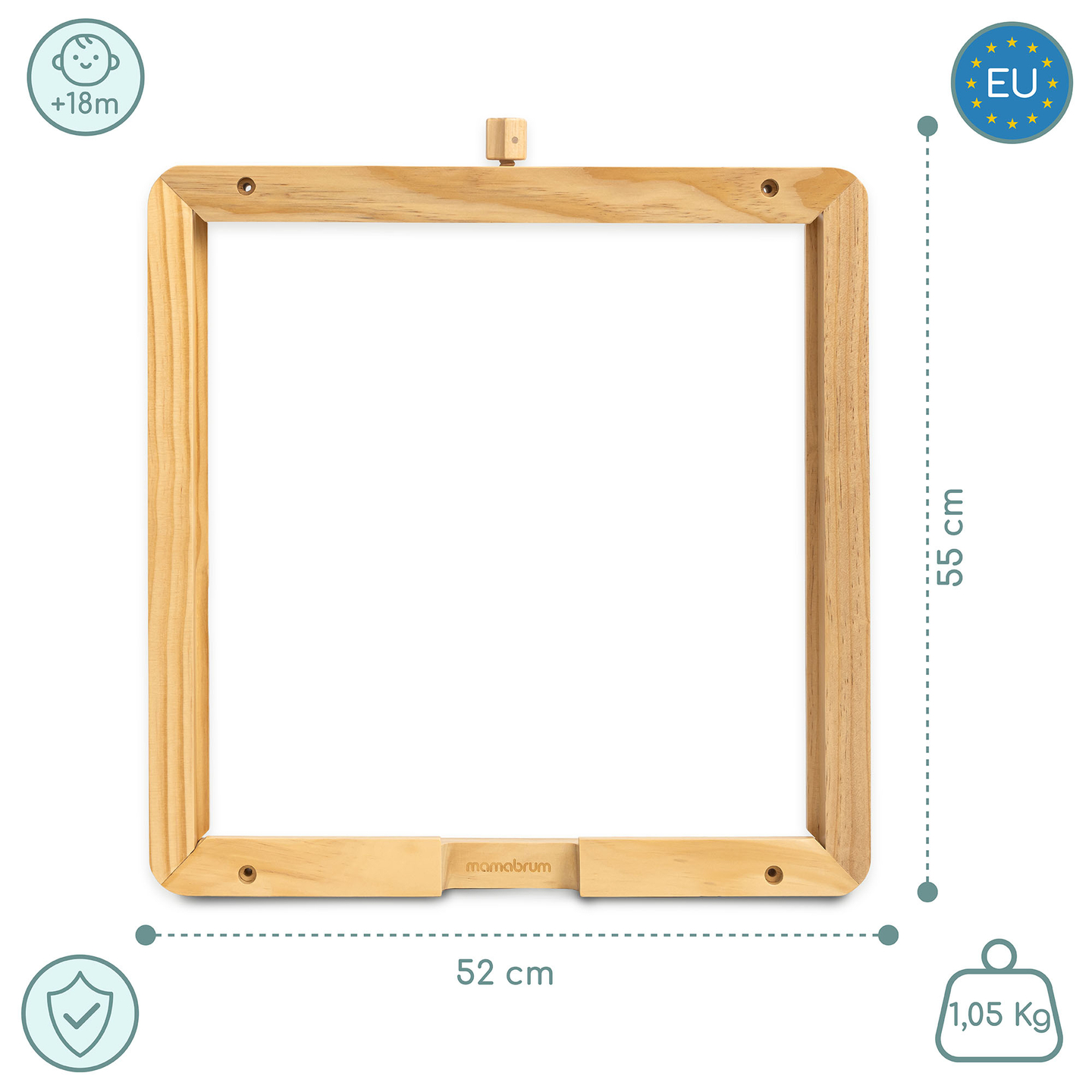 Träväggram - för montering av Mamabrum utbildningstavlor