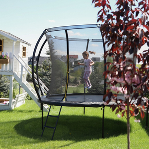 HyperMotion barn XL trädgårdstrampolin - 305 cm 10FT - med stege och invändigt nät - för hem och trädgård