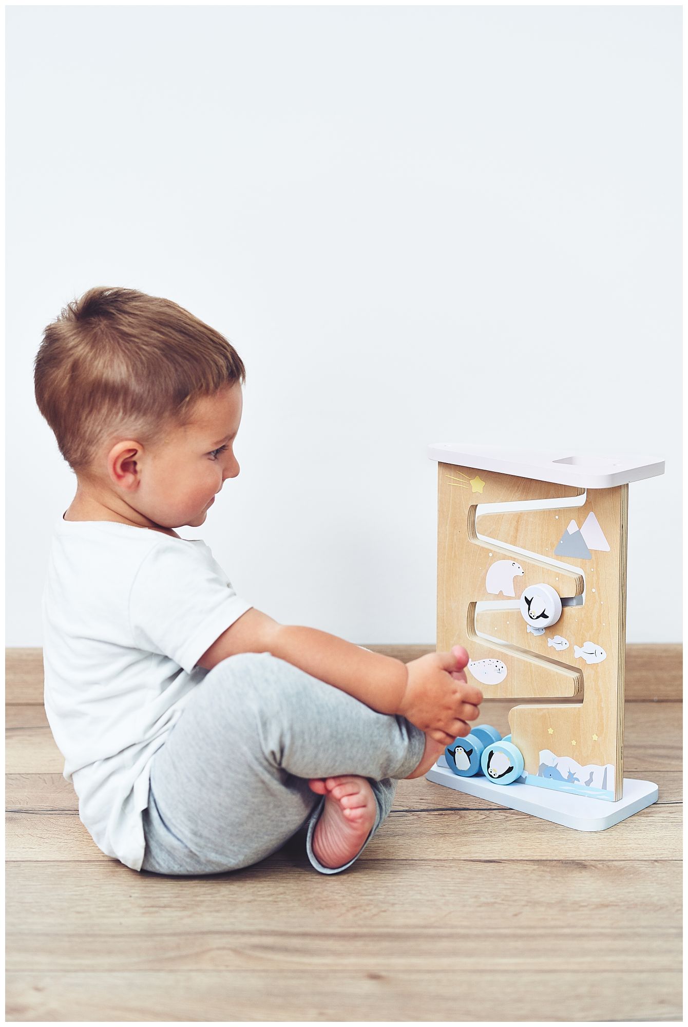 Trä med dubbelsidig sensorisk manipuleringsbräda