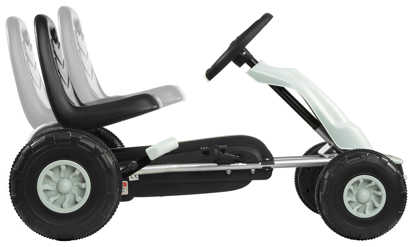 CHESTER gokart med trampdator - för barn 3-6 år - grå