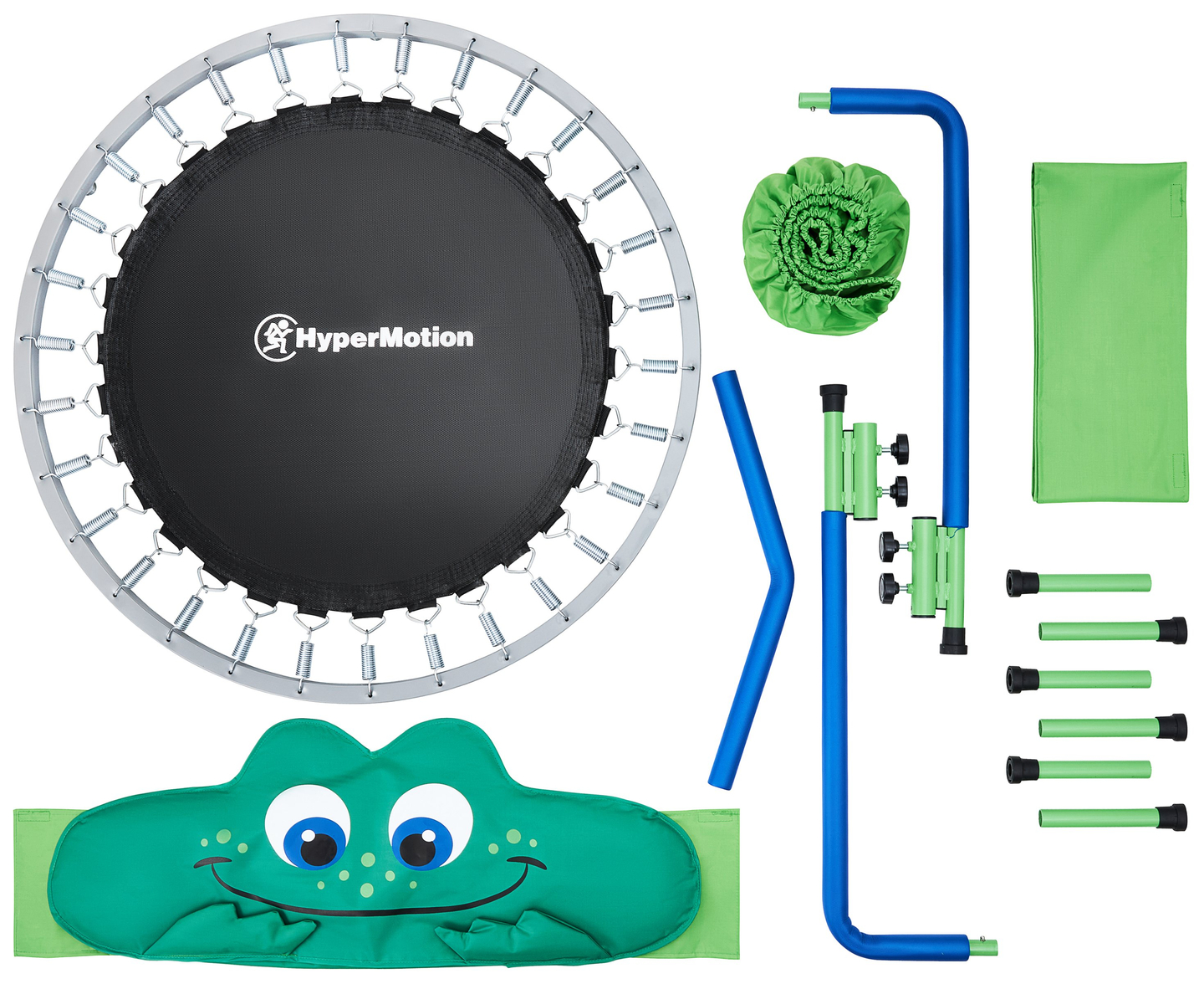Frog - minitrampolin för barn - med handtag - max 50 kg - 91 cm - för hem och trädgård