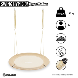 HyperMotion storkbo gunga - 100 cm diameter, boho beige färg