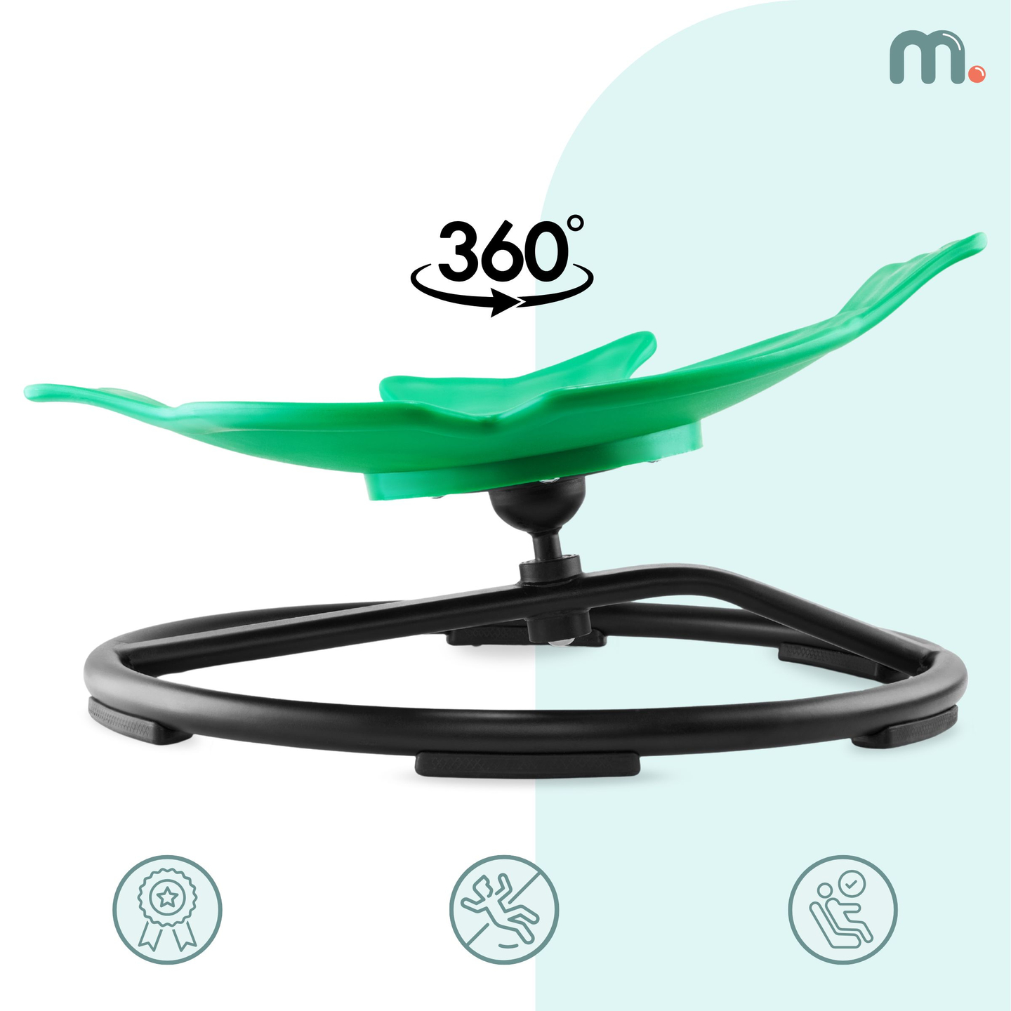 Minikarusell för barn Fisk - färg grön