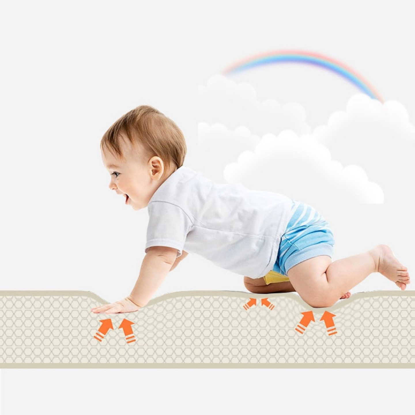 Dubbelsidig vikbar skummatta 180 x 120 x 1 cm - Magic Forest/Autumn Streets - boho