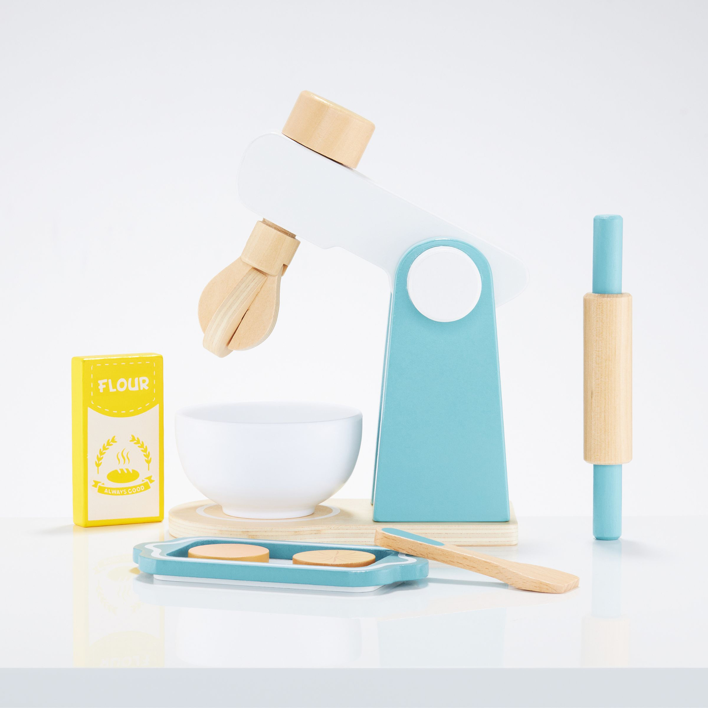 Träblandare med tillbehör