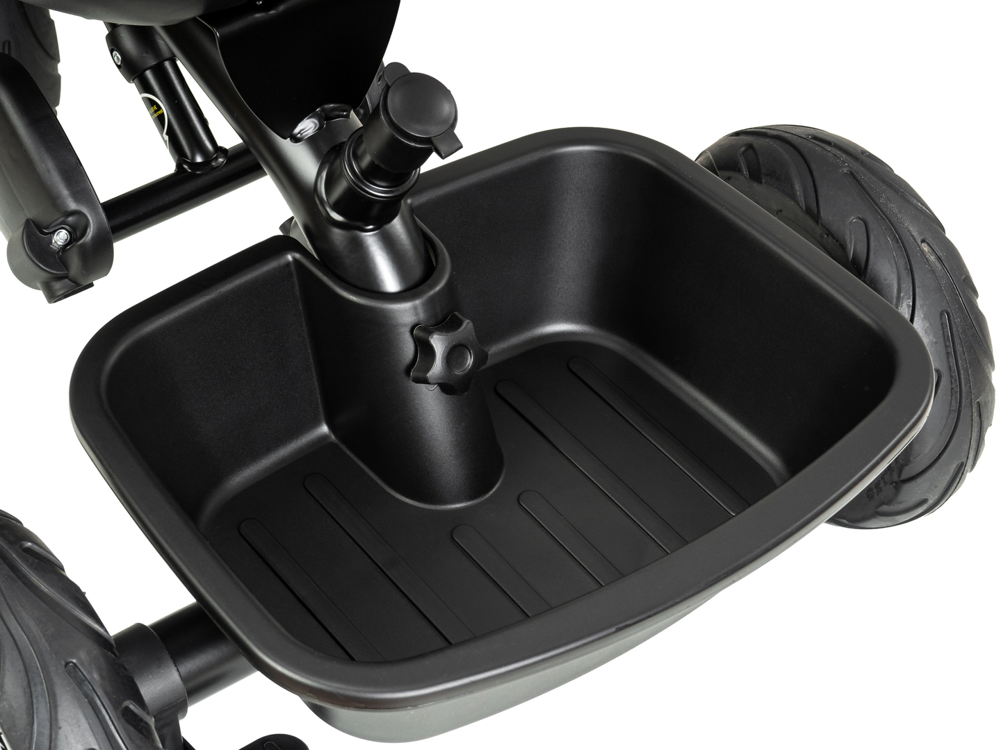 HyperMotion TOBI VECTOR trehjuling - evigt uppblåsbara hjul + skjutstång. Färg: svart.