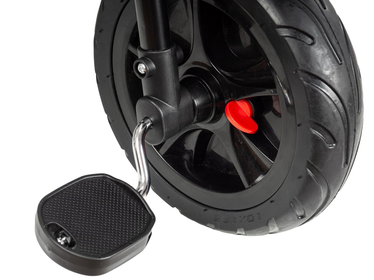 HyperMotion TOBI VECTOR trehjuling - evigt uppblåsbara hjul + skjutstång. Färg: svart.