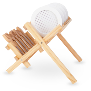 Kökstillbehör i trä med kastrulltork - set för barn