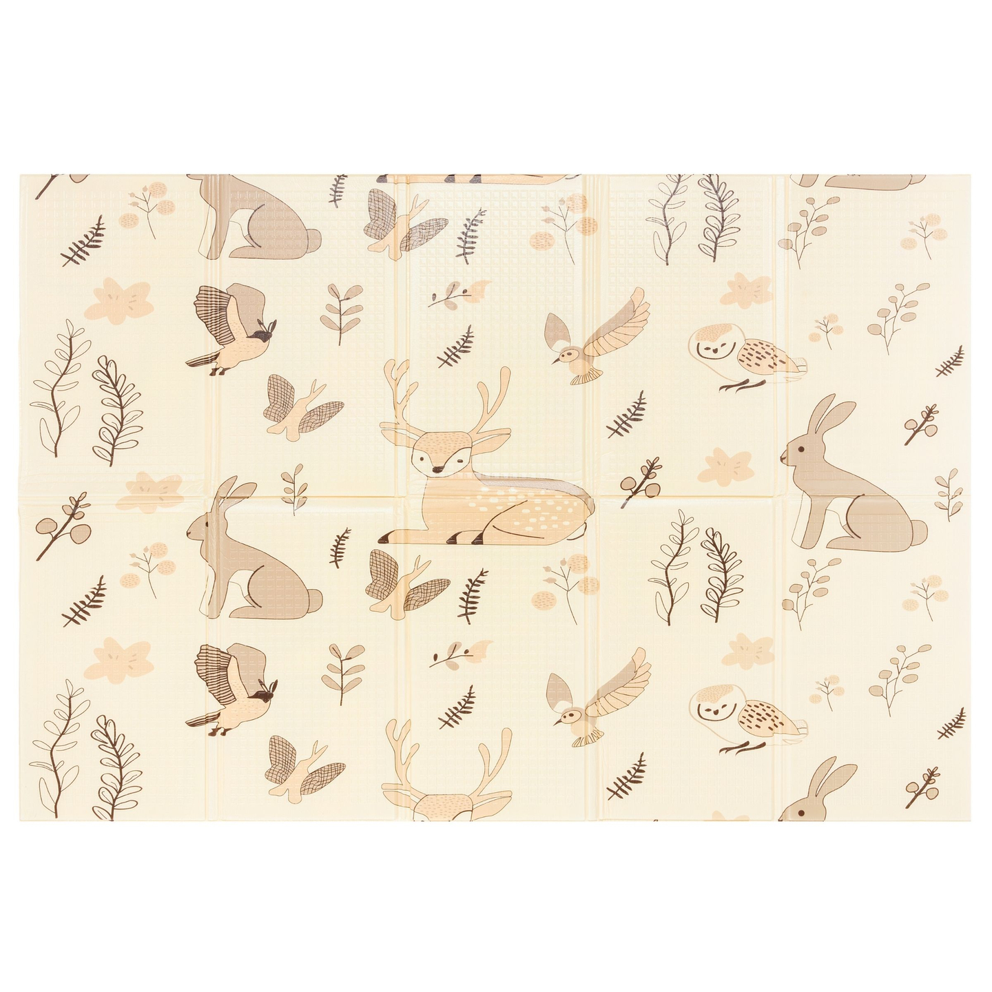 Dubbelsidig vikbar skummatta 180 x 120 x 1 cm - Magic Forest/Autumn Streets - boho