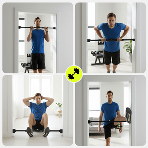 HyperMotion justerbar pull-up-stång 74-100 cm, 200 kg, svart