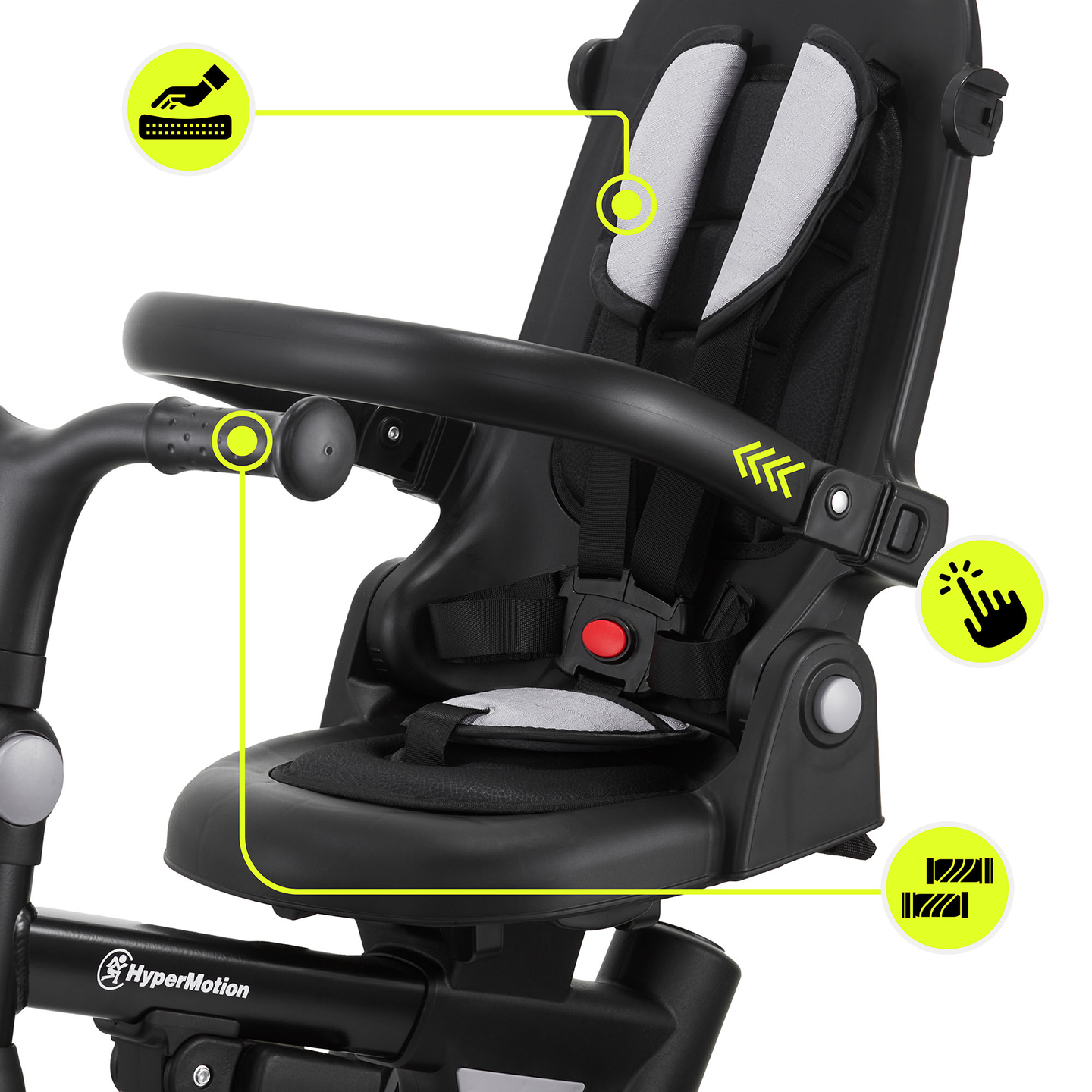 8in1 multifunktionell trehjuling TOBI FOREST - grå