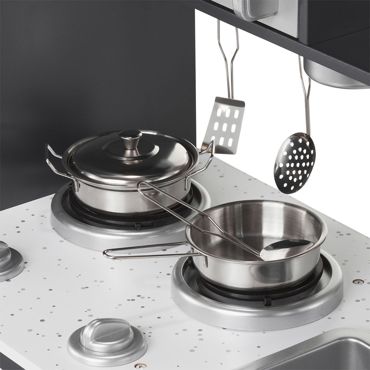 XXL träkök med LED-belysning, förkläde och tillbehör