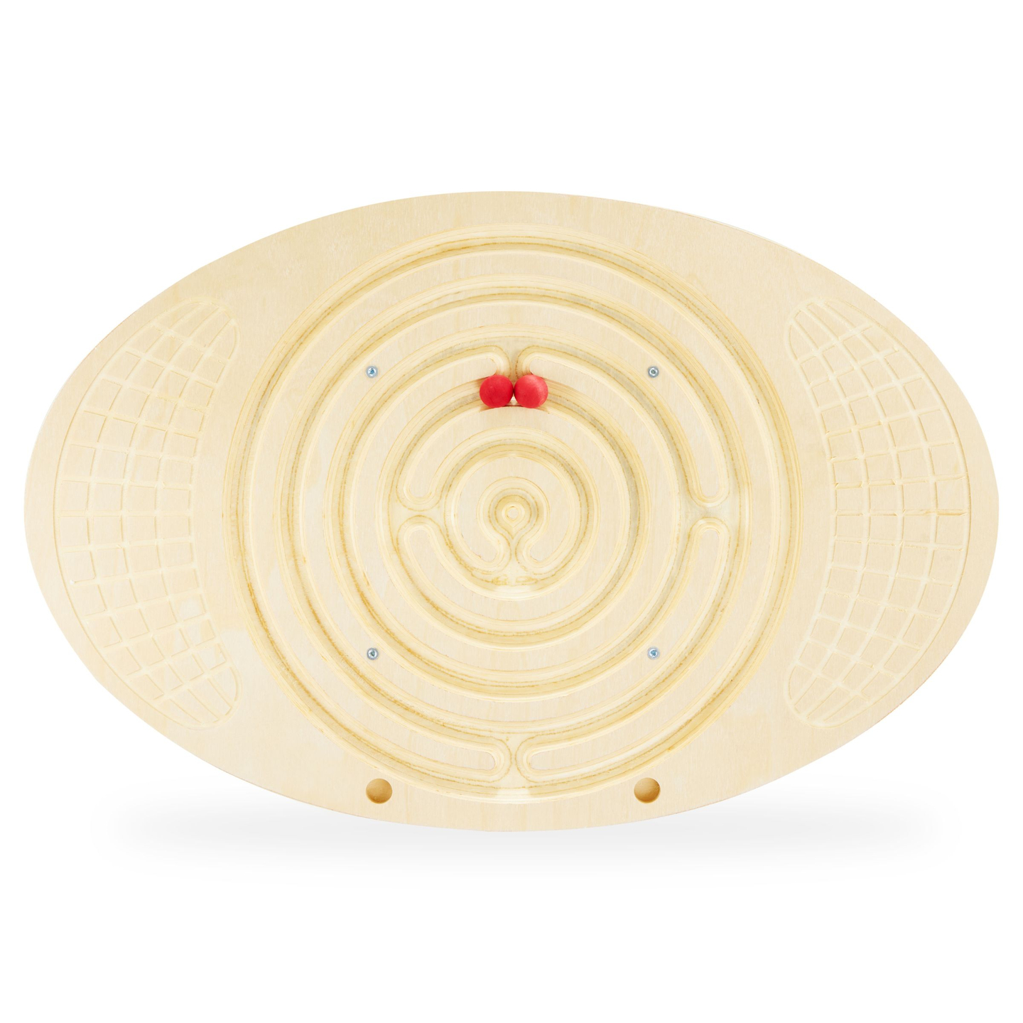 Balansbräda i trä med labyrint och kulor - balansvippa