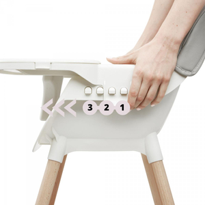 AMELIA matstol 3in1 Moby-System, grå