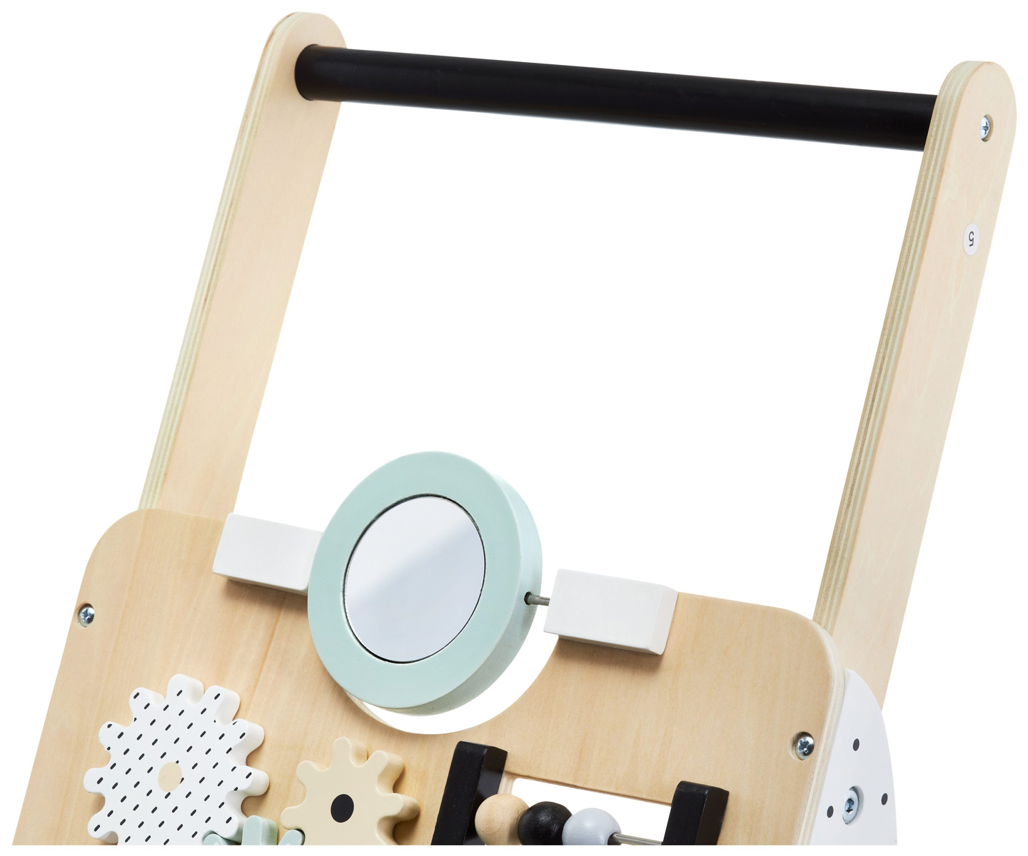 Trä, pedagogisk barnvagn - manipulativ bräda