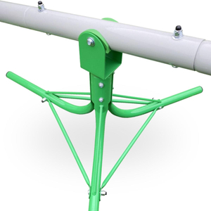 2-i-1 gunga trädgårdsgunga, balansbalk för 2 personer med 360-graders karusellfunktion