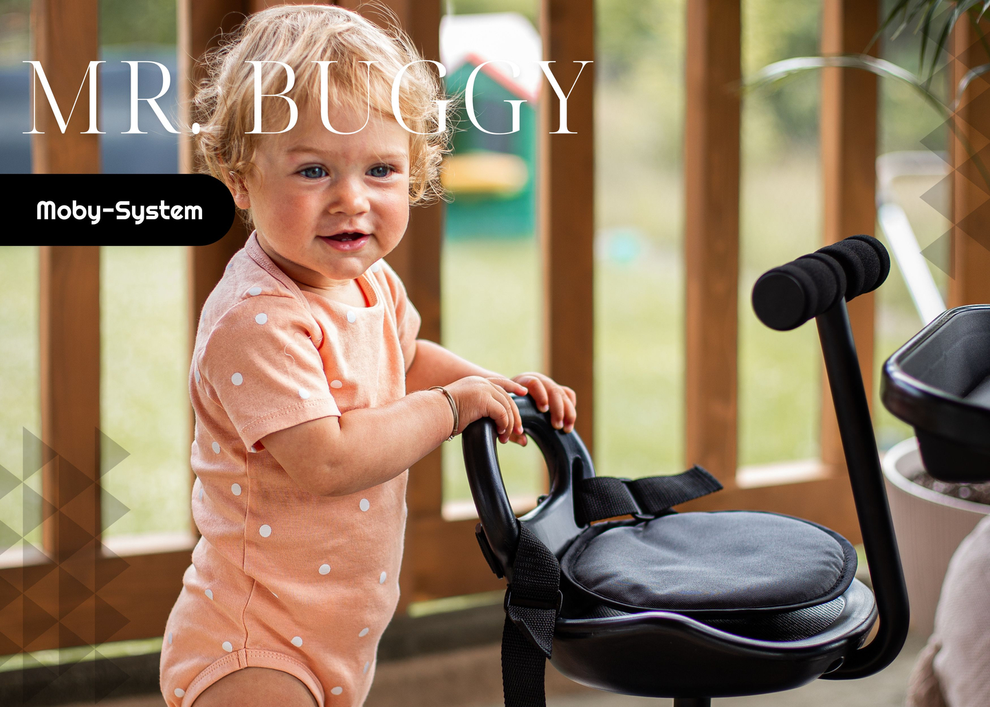 MR BUGGY rullstolsförlängning med sits - LED-hjul