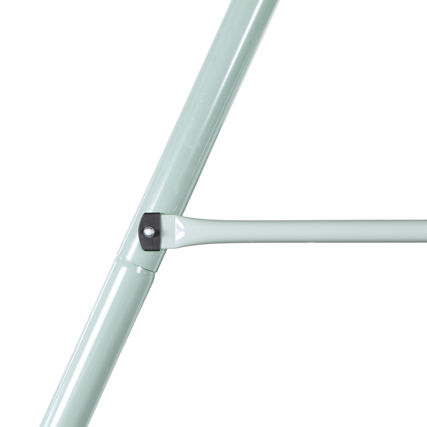 Trädgårdsgunga av typ storkbo med ram och rep