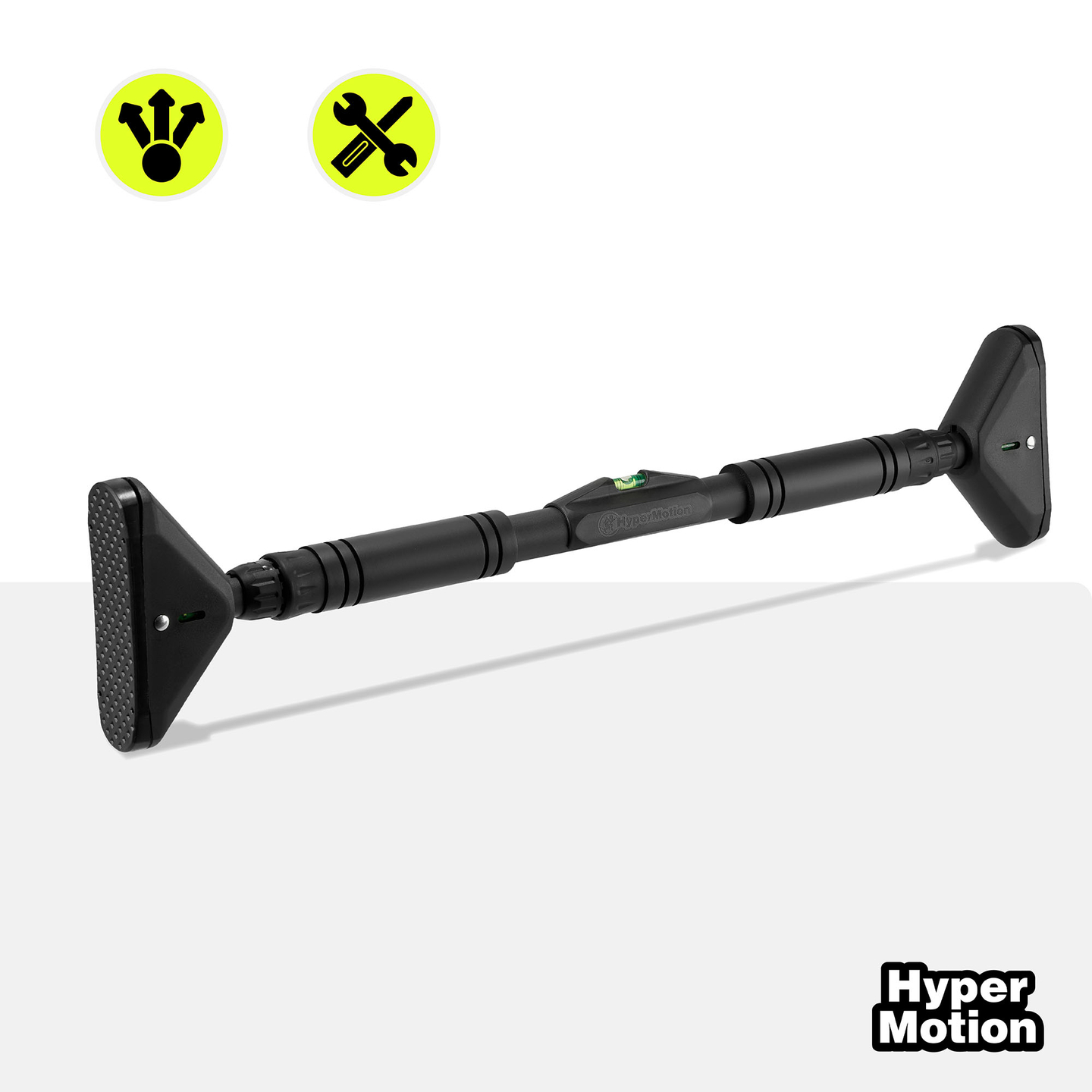 HyperMotion justerbar pull-up-stång 70–100 cm, 200 kg, svart