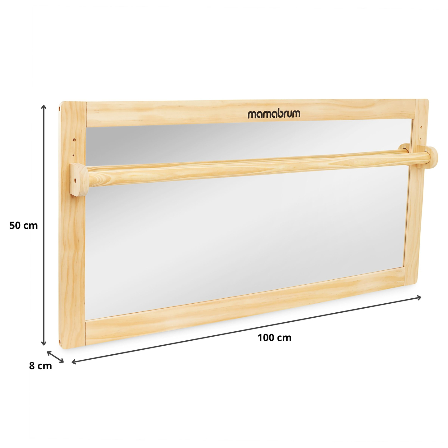 Babyspegel med justerbart handtag - Montessori