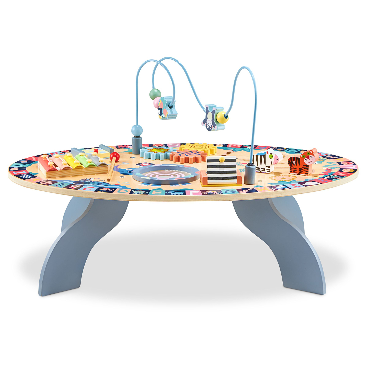7in1 pedagogiskt träbord, musikaliskt, sensoriskt