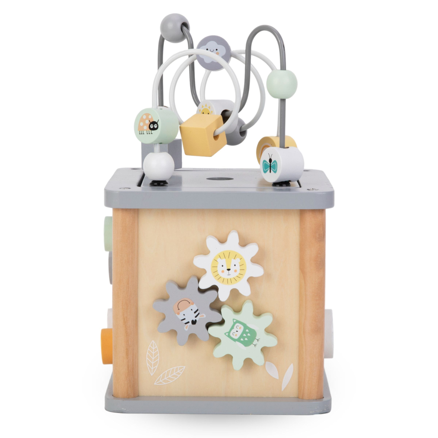 Montessori-utbildningskub i trä - motorloop