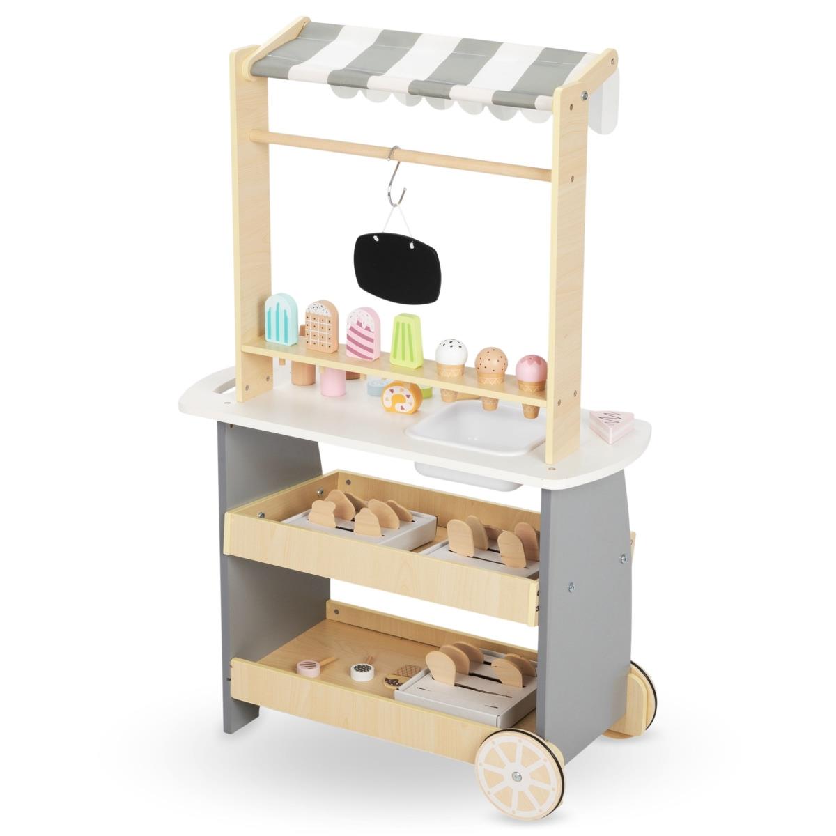 Glassbar i trä på hjul - glassvagn