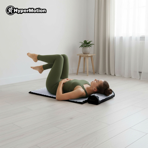 Akupressurmatta med kudde och överdrag - 72 cm HyperMotion svart och vit