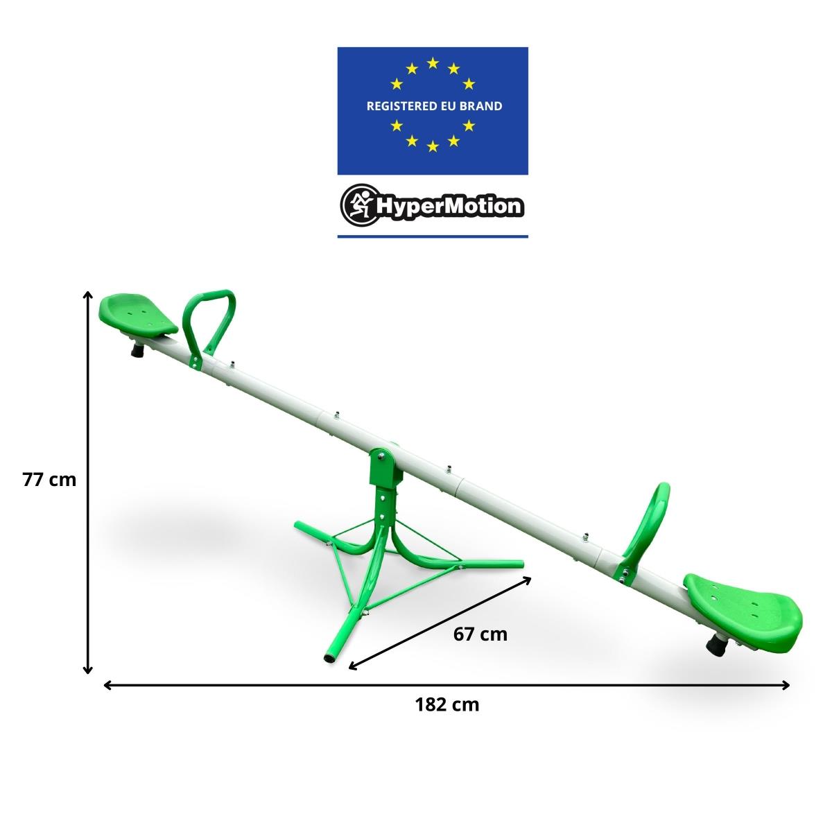 2-i-1 gunga trädgårdsgunga, balansbalk för 2 personer med 360-graders karusellfunktion