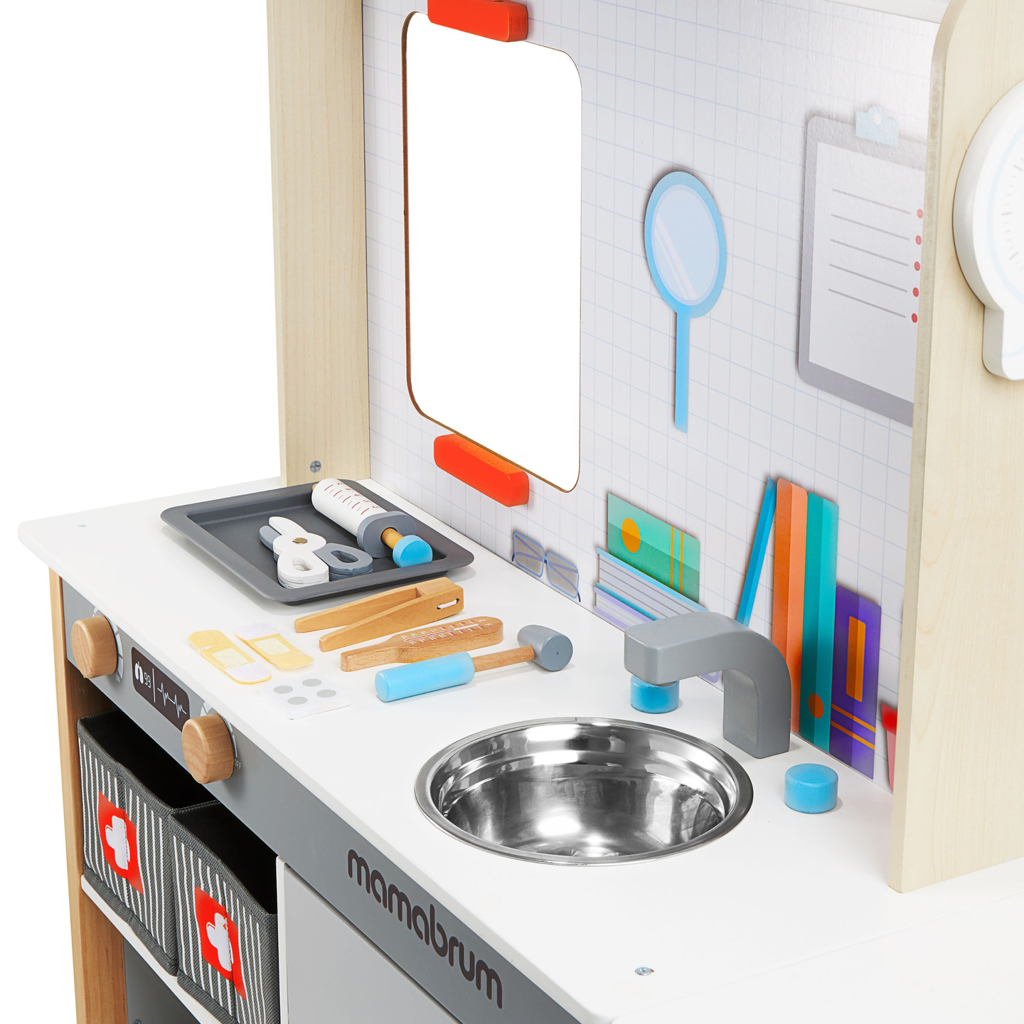 Läkarsjukhus i trä XXL - läkarset med tillbehör