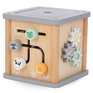 Montessori-utbildningskub i trä - motorloop