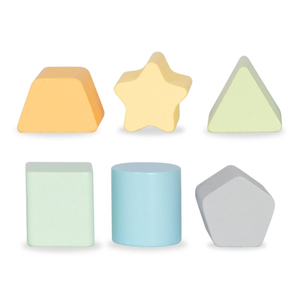 2-i-1 gåstol i trä med pedagogisk kubfunktion, rosa